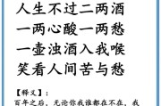 用酒比喻人生的诗用酒比喻人生的一杯酒