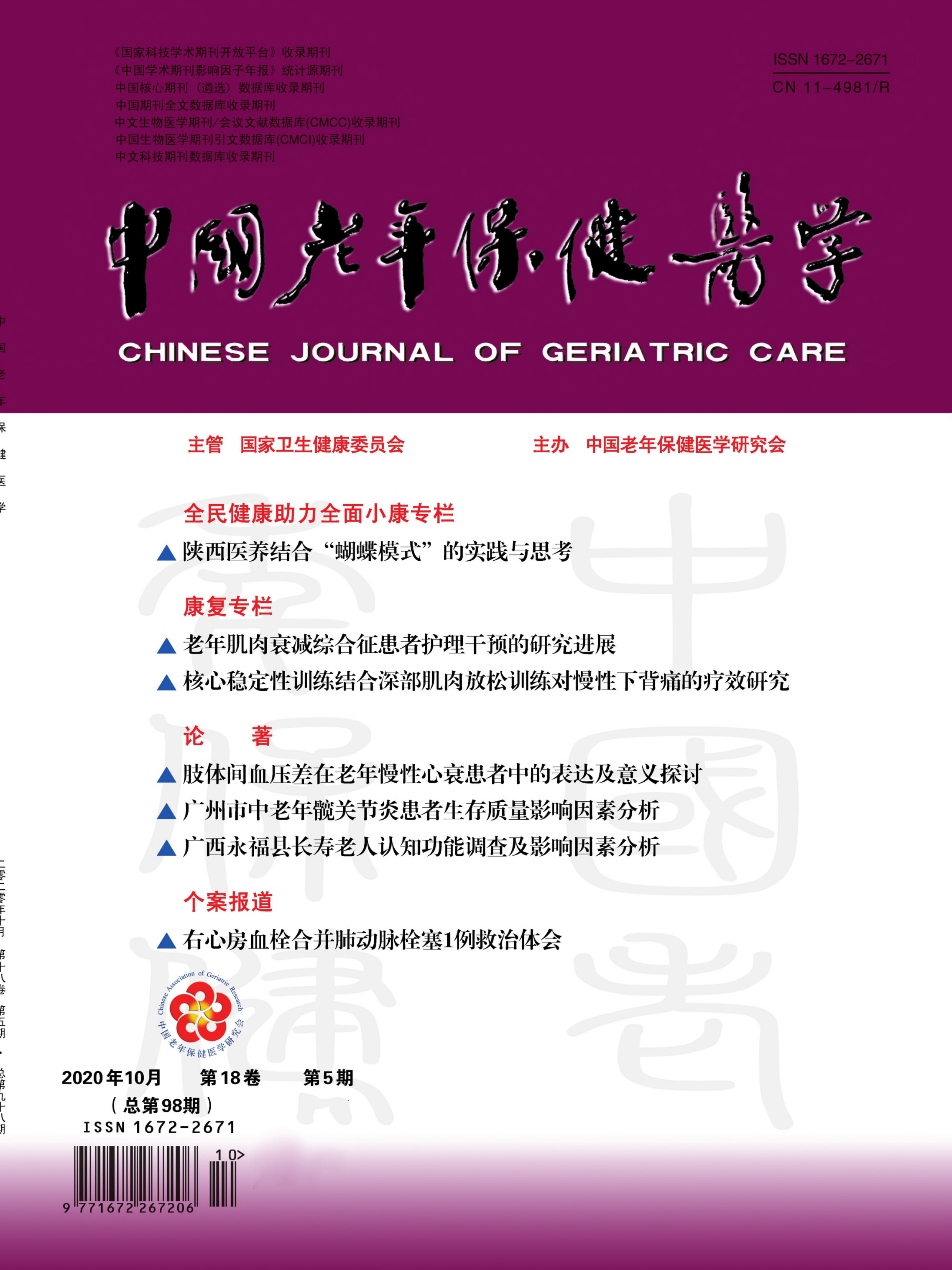 中华保健医学杂志是核心期刊吗,中华保健医学